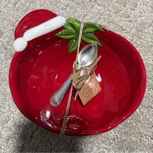 Mud Pie Christmas Tomato Shaped Tidbit Bowl HAPPY SALSA DAYS